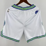 2024/25 Timberwolves White Retro NBA Shorts Pants