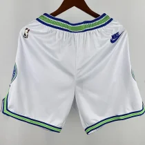 2024/25 Timberwolves White Retro NBA Shorts Pants