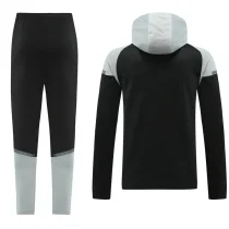 2024/25 PU~ Black Gray Hoodie Zipper Zipper Jacket Tracksuit