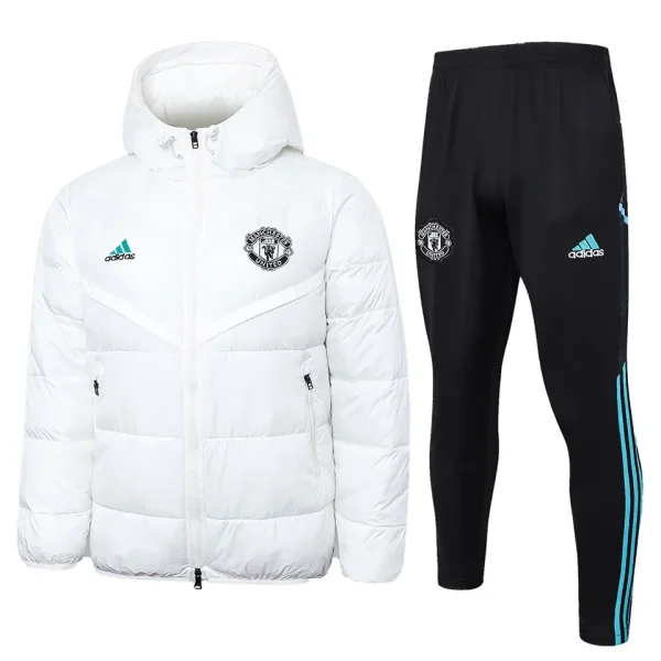2024 Man United White Cotton Jacket (A set)