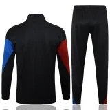 2025 Barcelona Black Zipper Jacket Tracksuit