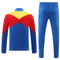 2025 Barcelona Blue Zipper Jacket Tracksuit