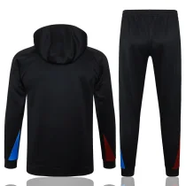 2024/25 Barcelona Black Hoodie Zipper Jacket Tracksuit