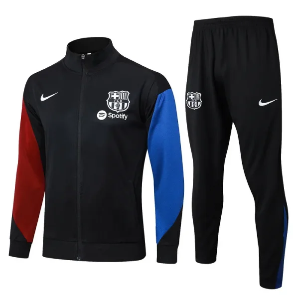 2025 Barcelona Black Zipper Jacket Tracksuit