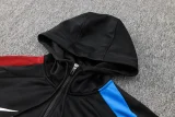 2024/25 Barcelona Black Hoodie Zipper Jacket Tracksuit
