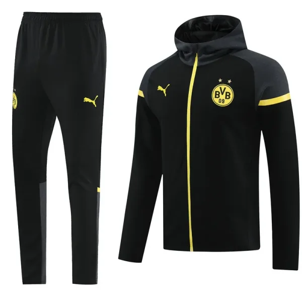 2024/25 BVB Black Hoodie Zipper Jacket Tracksuit