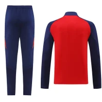 2025 Spain Red Zipper Jacket Tracksuit