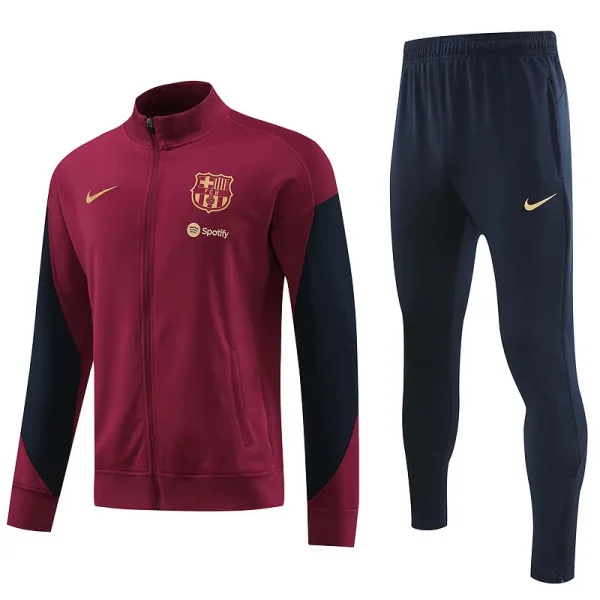 2025 Barcelona Wine Red Zipper Jacket Tracksuit