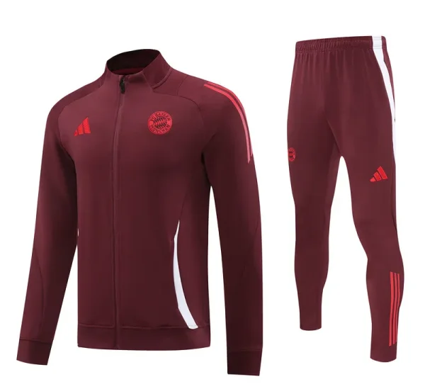 2025 Bayern Red Zipper Jacket Tracksuit
