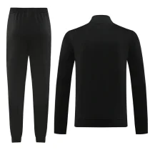 2025 Man United Black Zipper Jacket Tracksuit