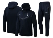 2024/25 Tottenham Black Hoodie Zipper Jacket Tracksuit