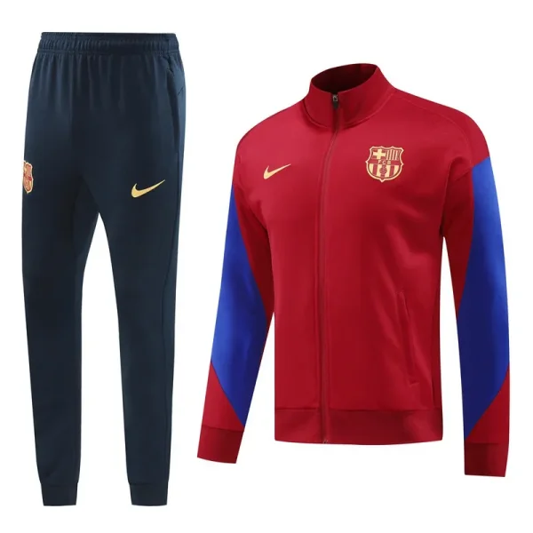 2025 Barcelona Jujube Blue Zipper Jacket Tracksuit