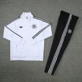 2025 Germany White Zipper Jacket Tracksuit