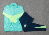 2024/25 Brazil Green Zipper Jacket Tracksuit