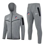 2024/25 Atletico Madrid Grey Hoodie Zipper Jacket Tracksuit