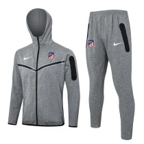 2024/25 Atletico Madrid Grey Hoodie Zipper Jacket Tracksuit