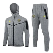 2024/25 PSG Grey Hoodie Zipper Jacket Tracksuit