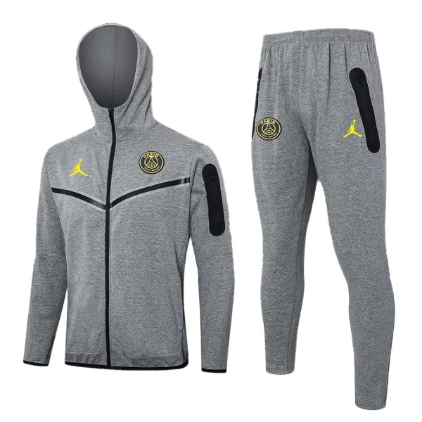 2024/25 PSG Grey Hoodie Zipper Jacket Tracksuit