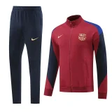 2025 Barcelona Red Zipper Jacket Tracksuit