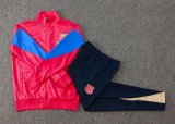 2025 Barcelona Red Zipper Jacket Tracksuit