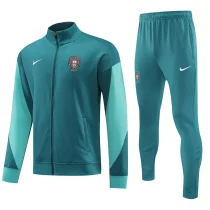 2025 Portugal Green Zipper Jacket Tracksuit