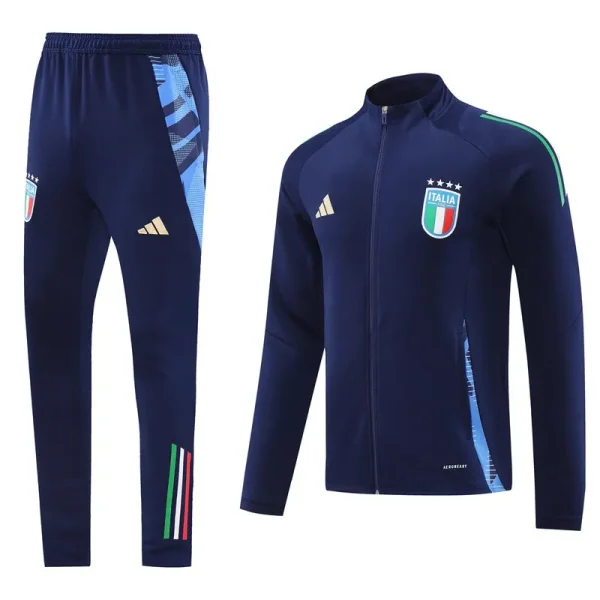 2024/25 Italy Sapphire Blue Zipper Jacket Tracksuit