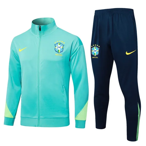 2024/25 Brazil Green Zipper Jacket Tracksuit