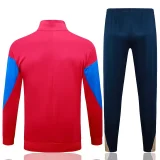 2025 Barcelona Red Zipper Jacket Tracksuit