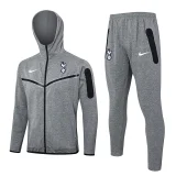 2024/25 Tottenham Grey Hoodie Zipper Jacket Tracksuit