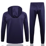2024 PSG Dark Purple Hoodie Zipper Jacket Tracksuit