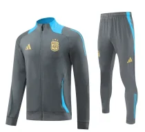 2025 Argentina Grey Zipper Jacket Tracksuit
