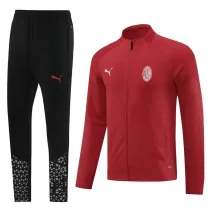 2023/24 AC Milan Red Zipper Jacket Tracksuit