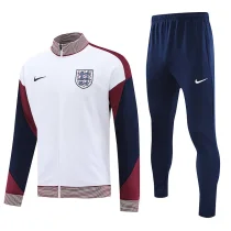 2024/25 England White Zipper Jacket Tracksuit