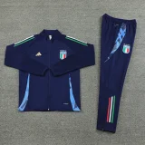 2024/25 Italy Sapphire Blue Zipper Jacket Tracksuit
