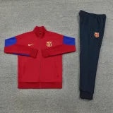 2025 Barcelona Jujube Blue Zipper Jacket Tracksuit