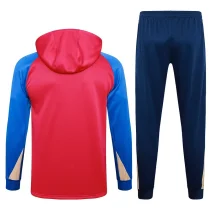 2024/25 Barcelona Red Hoodie Zipper Jacket Tracksuit