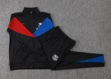 2025 Barcelona Black Zipper Jacket Tracksuit