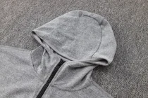 2025 France Grey Hoodie Zipper Jacket Tracksuit