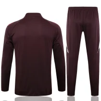 2025 Bayern Red Brown Zipper Jacket Tracksuit
