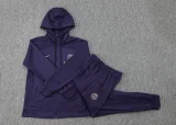2024 PSG Dark Purple Hoodie Zipper Jacket Tracksuit