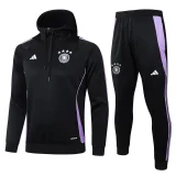 2025 Germany Black Hoodie Zipper Jacket Tracksuit