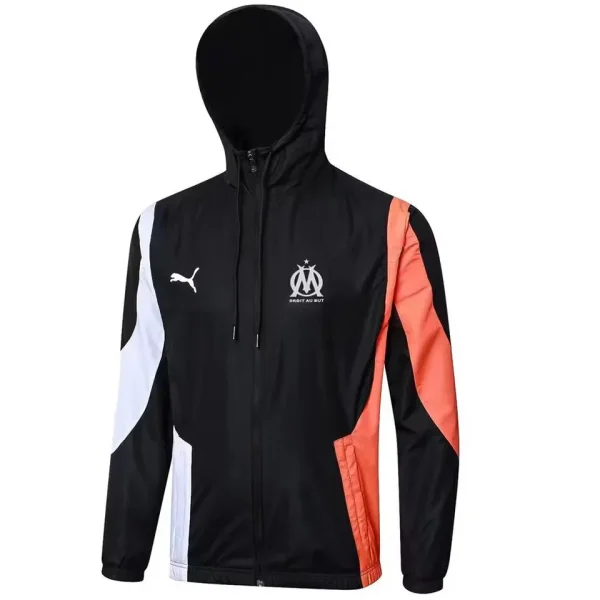 2024/25 Marseille Black Red Windbreaker