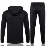 2025 Germany Black Hoodie Zipper Jacket Tracksuit