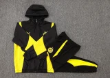 2024/25 BVB Black Hoodie Zipper Windbreaker