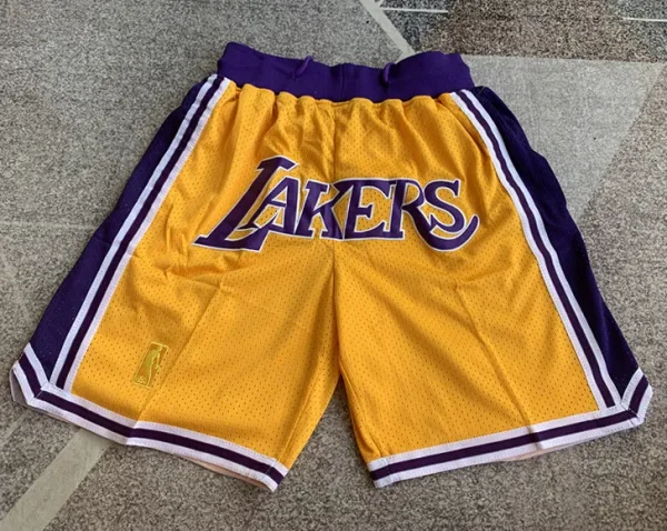 2023/24 Lakers Yellow Four Bags NBA Pants