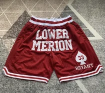 2023/24 Lakers Kobe High school edition Jujube Red Four Bags NBA Pants