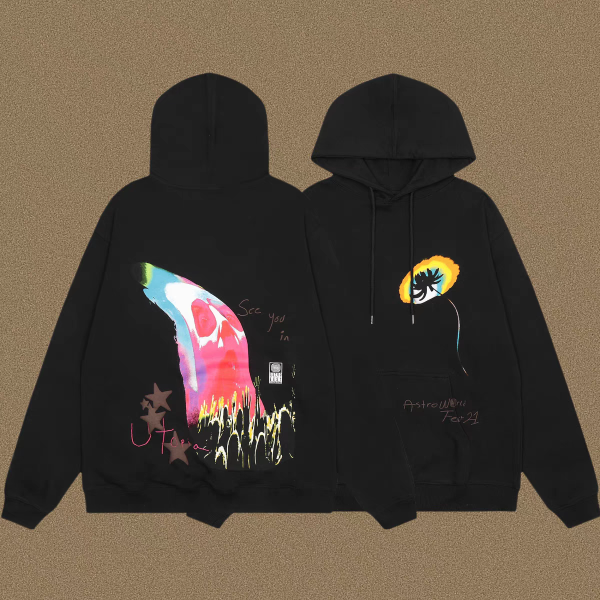 TS Face Melt Black Hoodie
