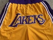 2023/24 Lakers Yellow Four Bags NBA Pants
