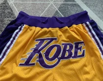 2023/24 Lakers Kobe Yellow Four Bags NBA Pants