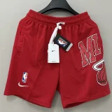 2023/24 Miami Heat Red NBA Cotton Pantsd